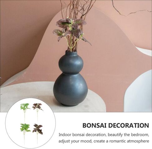 VICASKY Basil Plant Faux Herbs Simulated Plants Leaf Watering Bonsai Fake Mint Leaves Green Artificial Dill Imitation Decor Large Decoration 4pcs Home Party Greenery Filler Emulational DIY in Kuwait
