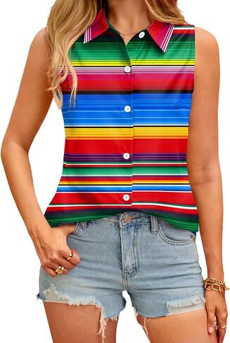 For G and PL Cinco De Mayo Women Shirt Mexican Funny Button Down Tops S-XL in Kuwait