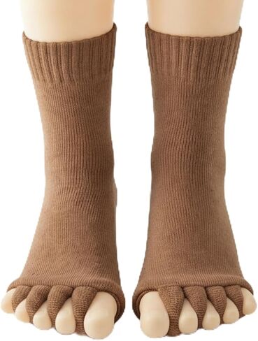 Happy Feet Foot Alignment Socks With Toe Separators for Men Women Toe Separator Socks for Yoga GYM Massage Sports in Saudi Arabia