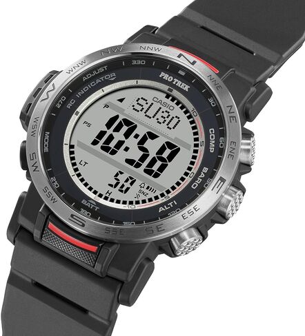 ساعة كاسيو PRW-35-1A 44.60 x 13 ملم Pro Trek Climber Line الرقمية ذات أساس حيوي وحزام راتنج قوي للطاقة الشمسية 100 متر للرجال in Kuwait