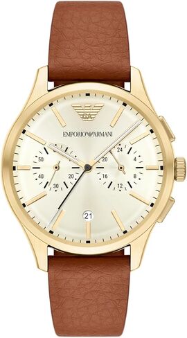 Emporio Armani Men's Chronograph Brown Leather Watch (Model: AR11714) in Kuwait