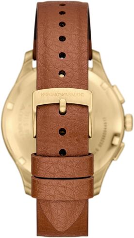 Emporio Armani Men's Chronograph Brown Leather Watch (Model: AR11714) in Kuwait