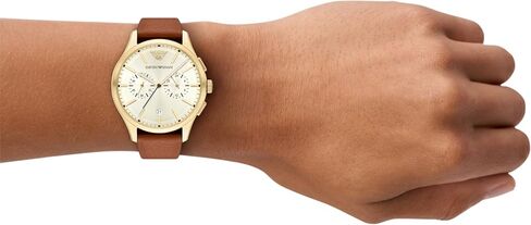 Emporio Armani Men's Chronograph Brown Leather Watch (Model: AR11714) in Kuwait
