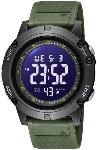 Men's Sports Waterproof Digital Chronograph Watch, Rubber Strap Stopwatch Wrist Watch, Outdoor Sport Watches for Men in Saudi Arabia