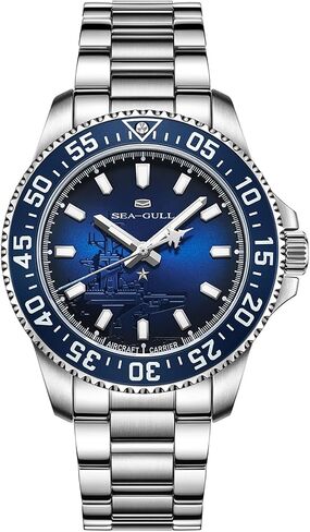 SEA-Gull Men’s Mechanical Watches, Ocean Series Dive Watch, ST2500 Movement, Automatic Winding, Luminous, Sapphire Crystal, 20 Bar Water Resistance, 1083, Blue in Saudi Arabia