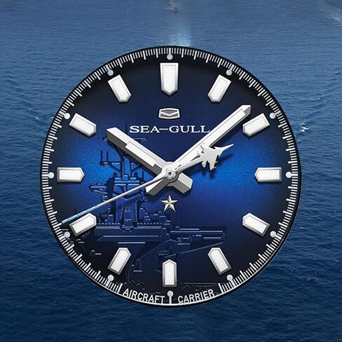 SEA-Gull Men’s Mechanical Watches, Ocean Series Dive Watch, ST2500 Movement, Automatic Winding, Luminous, Sapphire Crystal, 20 Bar Water Resistance, 1083, Blue in Saudi Arabia
