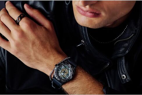 CITIZEN Men's Eco-Drive Marvel Black Panther, 42mm Black Stainless Steel Case with a Black Dial & Silicone Strap (Style: AW1858-03W) in Saudi Arabia
