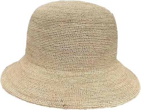 Men's and Women's Hand-Woven Straw Hats, Casual Foldable Wide-Brimmed Bucket Hats Suitable for Beach in Kuwait