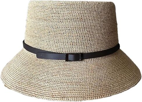 Men's and Women's Hand-Woven Straw Hats, Casual Foldable Wide-Brimmed Bucket Hats Suitable for Beach in Kuwait
