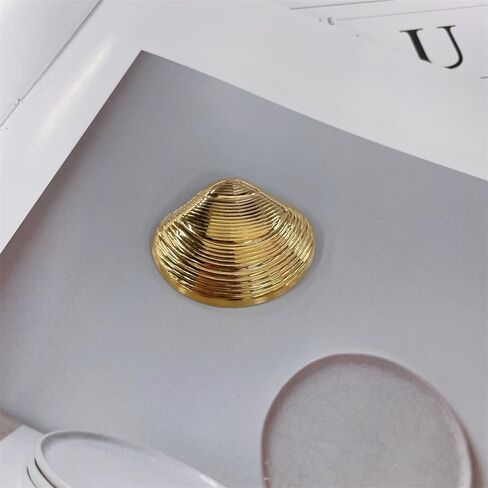 Vintage Seashell Brooch Pin for Women Men Stainless Steel Charm Scallop Ocean Themed Lapel Pins Elegant Dress Suit Coat Sweater Jacket Clothing Accessories Summer Holiday Jewelry in Kuwait