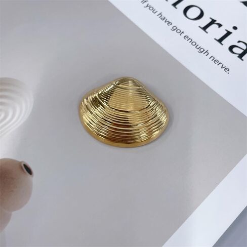 Vintage Seashell Brooch Pin for Women Men Stainless Steel Charm Scallop Ocean Themed Lapel Pins Elegant Dress Suit Coat Sweater Jacket Clothing Accessories Summer Holiday Jewelry in Kuwait
