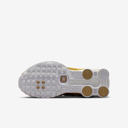 Nike Shox R4 Big Kids' Shoes (Metallic Gold/White/Metallic Gold) Size 7 in Kuwait