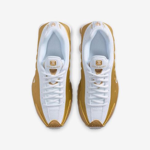 Nike Shox R4 Big Kids' Shoes (Metallic Gold/White/Metallic Gold) Size 7 in Kuwait