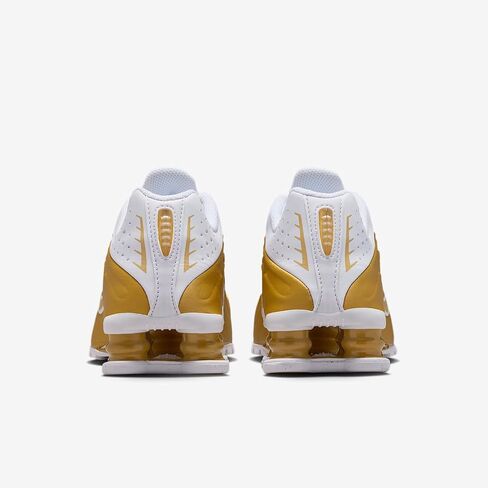 Nike Shox R4 Big Kids' Shoes (Metallic Gold/White/Metallic Gold) Size 7 in Kuwait