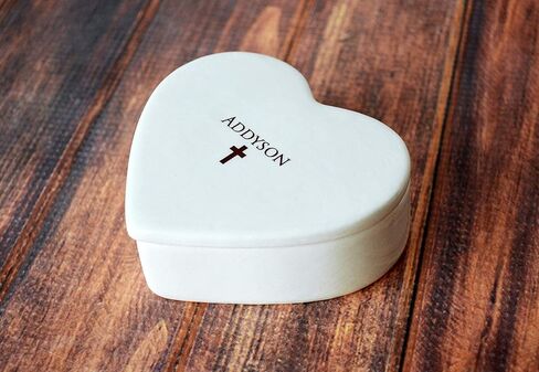 Susabella Personalized Baptism Gift, First Communion Gift, Confirmation Gift, Godchild Gift, Goddaughter Gift -With Irish Blessing -Heart Keepsake Box in Saudi Arabia