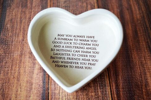 Susabella Personalized Baptism Gift, First Communion Gift, Confirmation Gift, Godchild Gift, Goddaughter Gift -With Irish Blessing -Heart Keepsake Box in Saudi Arabia