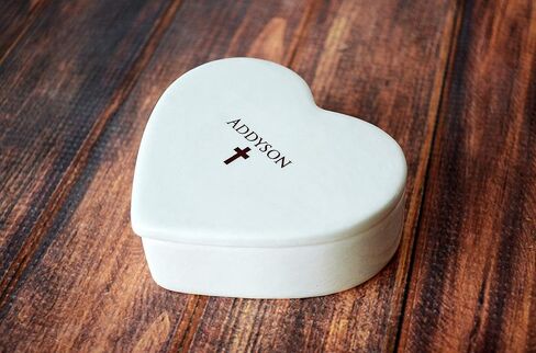 Susabella Personalized Baptism Gift, First Communion Gift, Confirmation Gift, Godchild Gift, Goddaughter Gift -With Irish Blessing -Heart Keepsake Box in Saudi Arabia