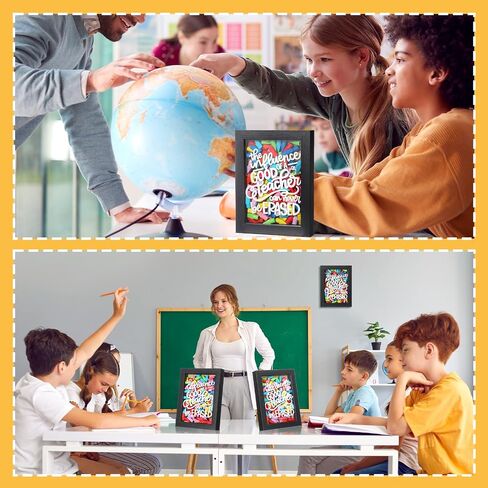 CroBlissful 3 Pcs Back to School Teacher Gift, Shadow Box Graduation Picture Frame, Thank You Gift for End of Year Photo Frame Wall Table Decor the Influence of a Good Teacher Can Never Be Erased in Kuwait