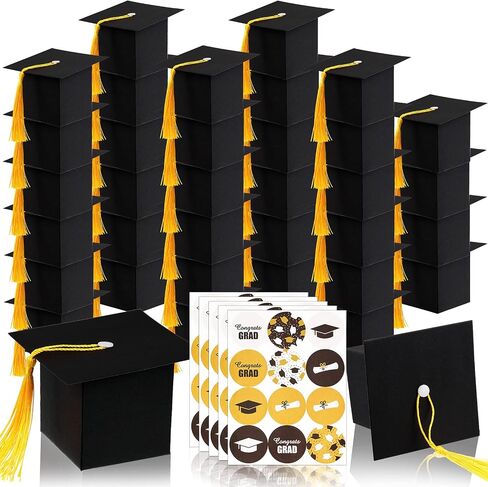 Outus 60 Pieces Graduation Candy Boxes Graduation Party Favors Class of 2026 Cap Gift Boxes Graduate Centerpieces with Tassel for Grad Ceremony Party Favors in Saudi Arabia