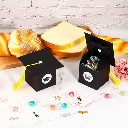 Outus 60 Pieces Graduation Candy Boxes Graduation Party Favors Class of 2026 Cap Gift Boxes Graduate Centerpieces with Tassel for Grad Ceremony Party Favors in Saudi Arabia