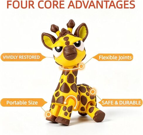 30Pcs Mini 3D Printed Articulated Fidget Animals for Adults | 3d printed animal figures with big eyes small 3d printed animals bulk Office Desk Pets Decor in Saudi Arabia