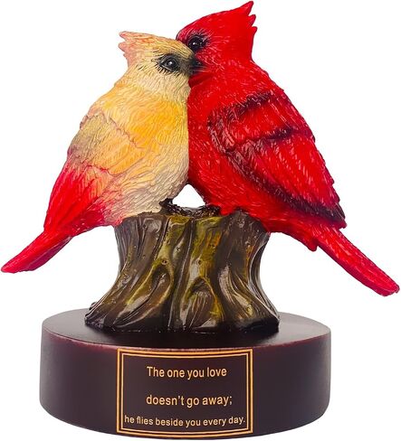 Cardinal Figurine of Resin, Red Bird Collectible Figurines Home Decor,Cardinal Gifts for Women,Memorial Sympathy Gifts for Loss of Loved One in Saudi Arabia