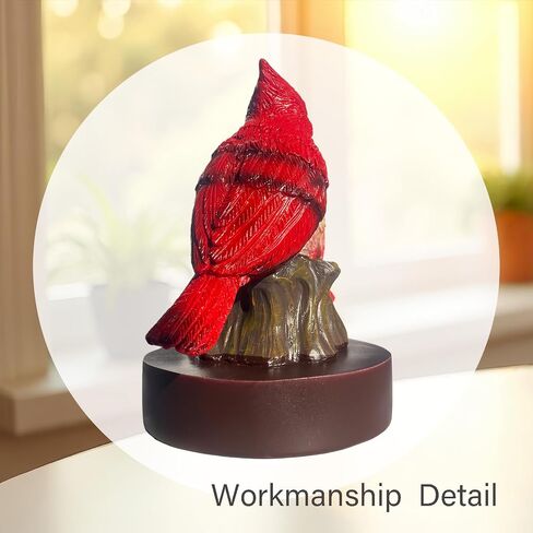 Cardinal Figurine of Resin, Red Bird Collectible Figurines Home Decor,Cardinal Gifts for Women,Memorial Sympathy Gifts for Loss of Loved One in Saudi Arabia