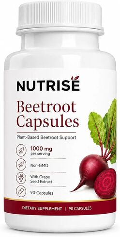 Nutrise Beetroot Capsules，Vegan, Non-GMO, Gluten-Free, 90 Capsules in Saudi Arabia