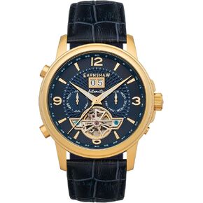 Thomas Earnshaw Men's 42mm Marylebone Automatic Watch with Leather Strap ES-8177 in Saudi Arabia