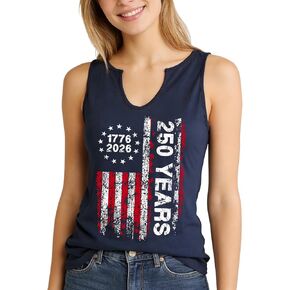 We The People 250th Anniversary Tank Top, Patriotic USA 1776-2026 V Neck Sleeveless Shirt for July 4th in Saudi Arabia