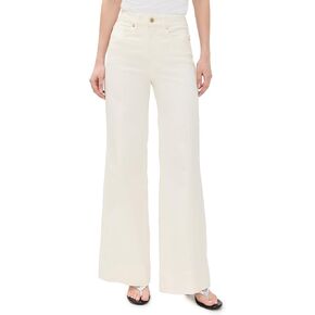 Good American Women's Good Waist Palazzo Jeans, Cotton White, 4 in Kuwait