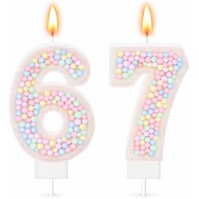 6 7 Birthday Candle Six Seven Meme Birthday Decorations, I was 6 Now I’m 7 Birthday Theme Cake Candle, 6 7 Birthday Party Cake Topper Decor in Kuwait