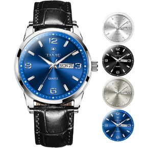 Taxau Mens Watches Large Face Casual Watches for Men Luxury Analog Quartz Men's Wrist Watch Classic Waterproof Mens Dress Watch with Day Date Luminous Relojes para Hombre in Saudi Arabia