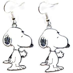 Snoopy Character Charm Metal Drop Dangle Hook Earrings With Gift Box in Saudi Arabia
