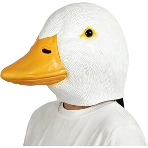 Deluxe Duck Head Mask for Adults, One Size, Natural Latex, 3D Eyes, Perfect for Halloween Costumes and Masquerade Parties in Saudi Arabia