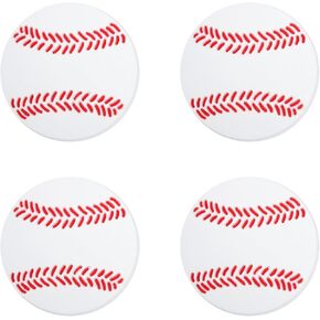 UPKOCH ’s Baseball Cabinet Pull Handles 4pcs Set, Rubber Anti-Collision Door Knobs for ’ Wardrobe and Drawer, Single Hole Design for Nursery and Playroom in Kuwait