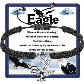Black Eagel Bracelet Eagle Scout Gifts, Eagle Lovers Gift, Eagle Court of Honor Gift, Inspirational Eagle Jewelry Gifts for Birthday Christmas in Saudi Arabia