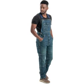 Berne Men's Highland Unlined Washed Flex Denim Bib Overall in Kuwait
