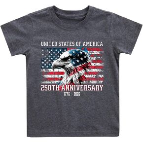 Kids 4th of July Shirt Boys Girls American Flag Largemouth Bass Patriotic T-Shirt Toddler Independence Day Tee 2-7 Years in Saudi Arabia