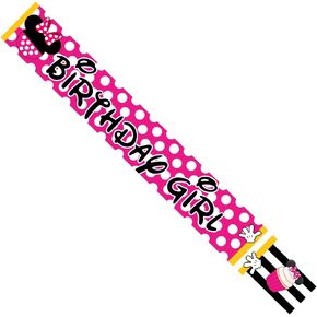 Minnie Inspired Birthday Sash for Girls, 160×10cm Premium Satin Bday Girl Sash with Safety Pin, Birthday Party Decorations and Favors for Kids in Saudi Arabia
