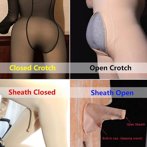 LESOYA Women Men Plus Size 500D Velvet Full Bodystocking Long Sleeve Bodysuit Catsuit Jumpsuit Warm Tights in Saudi Arabia