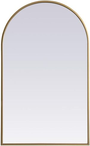 Elegant Decor Ayra 22x36 Arch Modern MDF Wood/Iron Mirror in Brass in Saudi Arabia