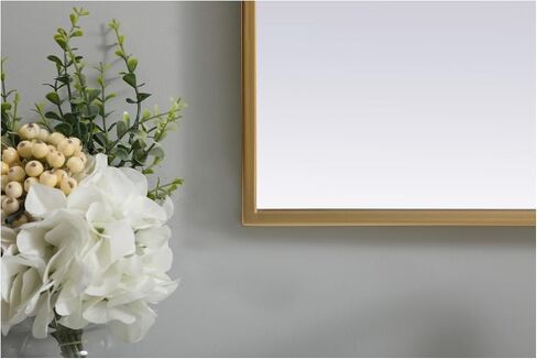 Elegant Decor Ayra 22x36 Arch Modern MDF Wood/Iron Mirror in Brass in Saudi Arabia