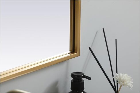 Elegant Decor Ayra 22x36 Arch Modern MDF Wood/Iron Mirror in Brass in Saudi Arabia