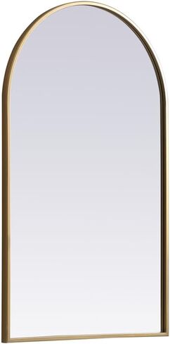 Elegant Decor Ayra 22x36 Arch Modern MDF Wood/Iron Mirror in Brass in Saudi Arabia