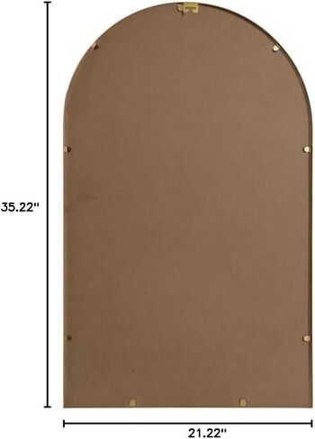 Elegant Decor Ayra 22x36 Arch Modern MDF Wood/Iron Mirror in Brass in Saudi Arabia