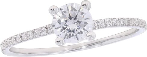 950 Platinum 0.80 Carat Lab Grown Diamond Solitaire Accents Engagement Rings For Women in Saudi Arabia