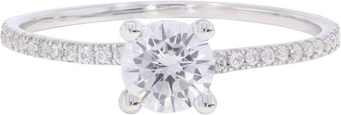 950 Platinum 0.80 Carat Lab Grown Diamond Solitaire Accents Engagement Rings For Women in Saudi Arabia