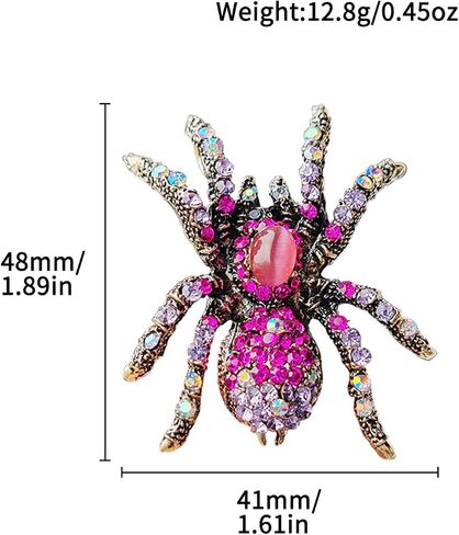 6pcs Ucubwfu Colorful Spider Brooch Set, Rhinestone Spider Pins, Women Insect Brooch Spider Jewelry in Saudi Arabia