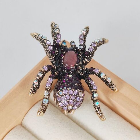 6pcs Ucubwfu Colorful Spider Brooch Set, Rhinestone Spider Pins, Women Insect Brooch Spider Jewelry in Saudi Arabia